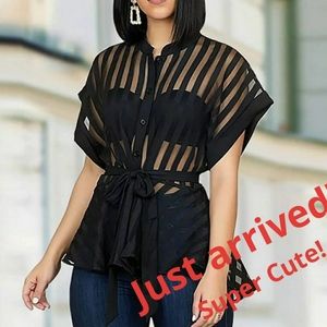 Super cute sheer blouse